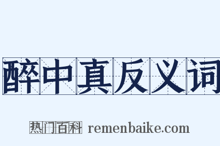 醉中真反义词是什么意思的图片
